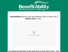 Tablet Screenshot of benefitability.com